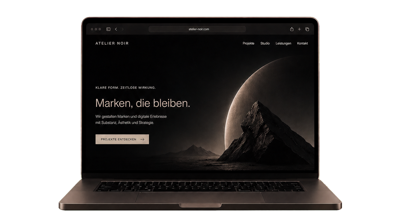 Freigestelltes Space-Grey MacBook